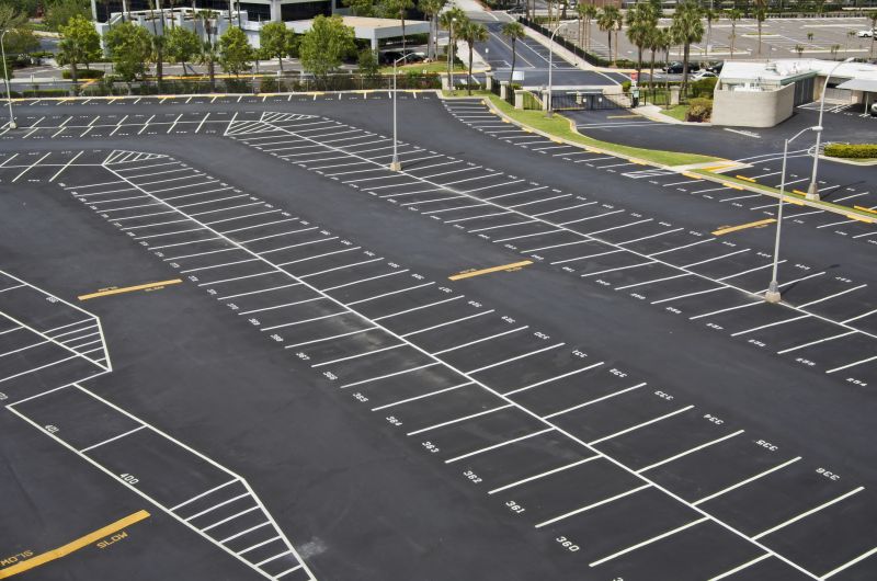 Concrete Parking Lot Striping in Roswell, GA
