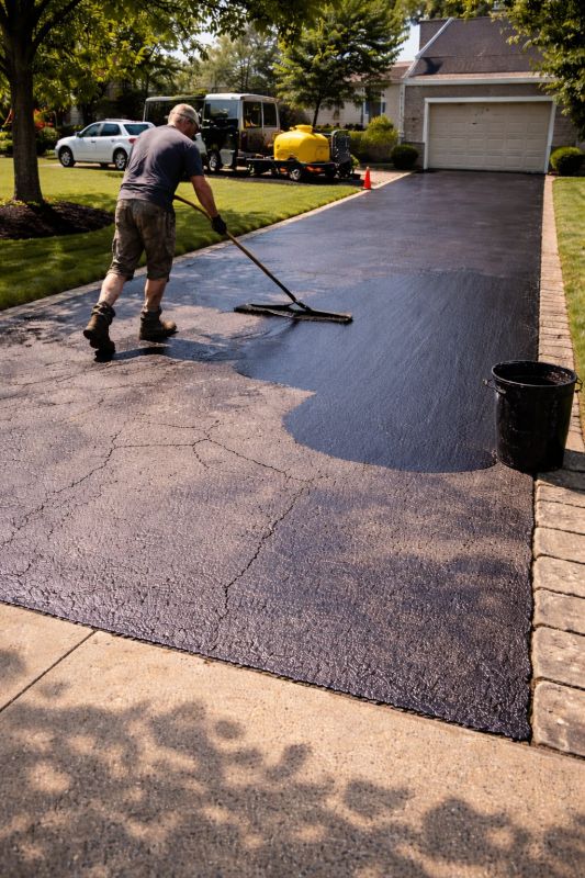 Hot Tar Driveway Sealing in Fort Myers, FL
